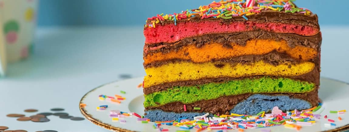 Recette de gâteau multicolore au chocolat
