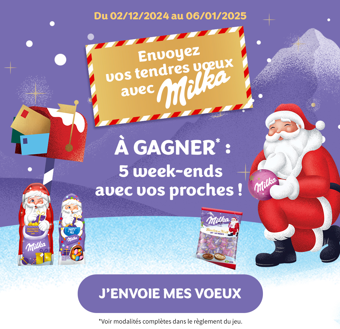 Milka Noël voeux slider mob