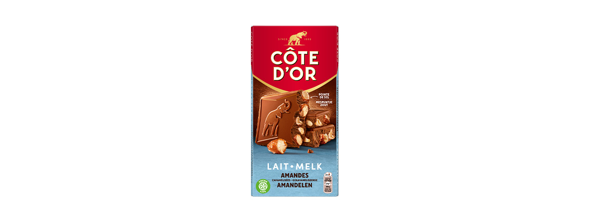 Chocolat Côte d’Or Lait Amandes Caramélisées Pointe De Sel