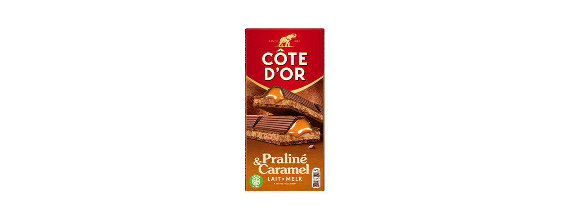 Tablette Côte d’Or Lait Praliné & Caramel