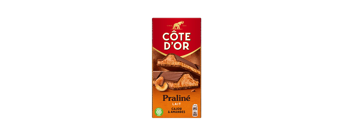 Tablette Côte d’Or Lait Praliné Cajou & Amandes