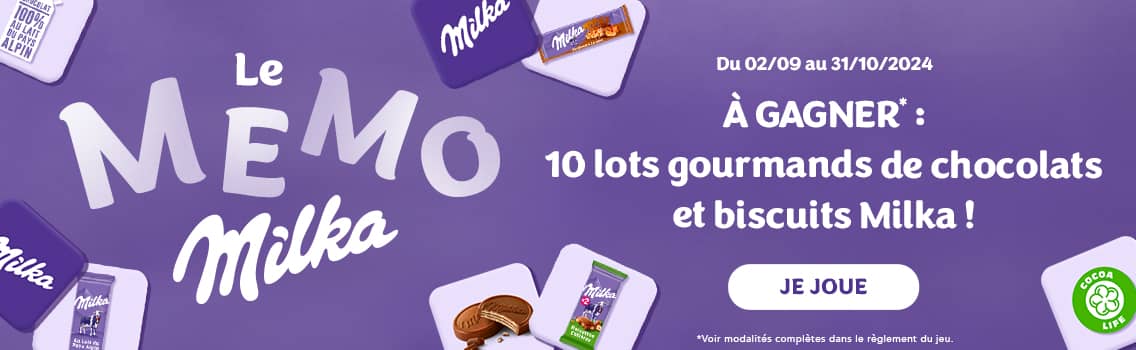 À gagner : 10 lots gourmands de chocolats et de biscuits Milka !