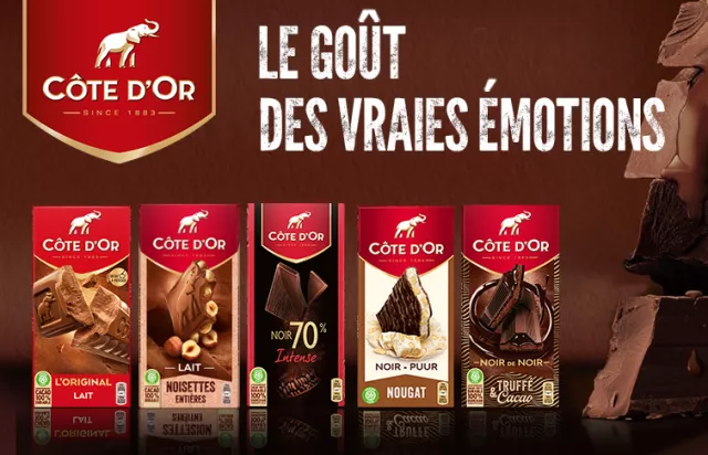 Côte d'Or, Tablettes de chocolat