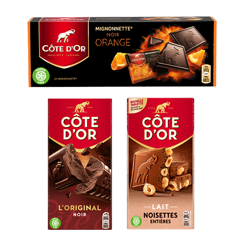 Côte d'Or Original Noir + Mignonnettes Orange + Bloc Noisettes