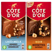 Côte d'Or Bloc Noir Noisettes + Lait Amandes