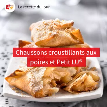 Chaussons croustillants aux poires et Petit LU®