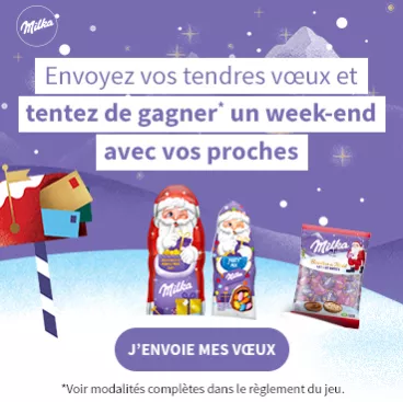 Milka Noël voeux card jeux