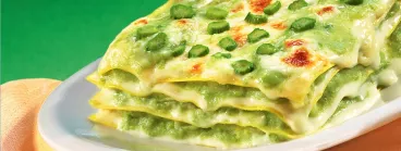 Lasagnes aux petits légumes verts de printemps aux herbes avec Philadelphia®