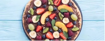 Une pizza sucrée au fruits et au chocolat Côte d’Or®