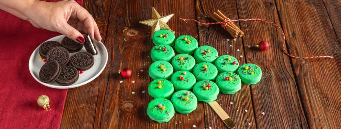 Un sapin de noël en biscuits Oreo