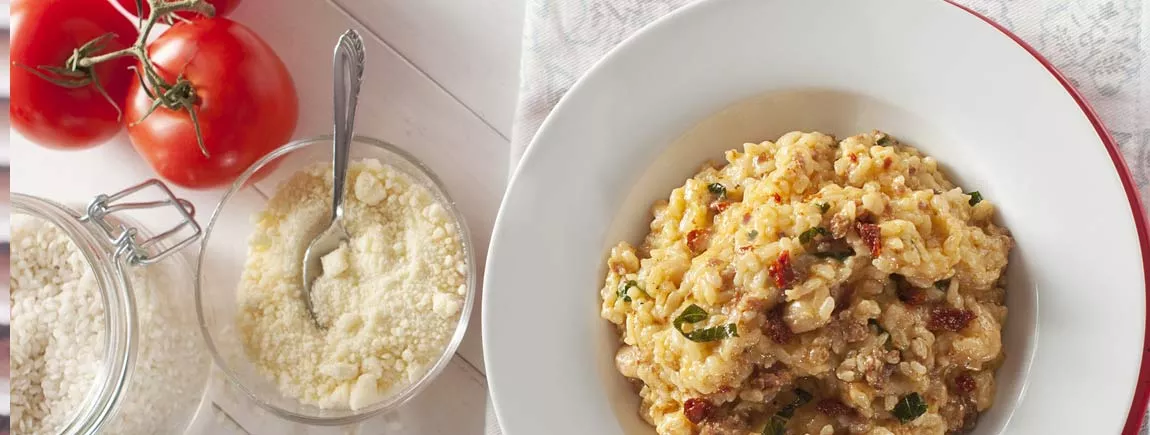 RISOTTO AU CHORIZO ET AUX CHAMPIGNONS