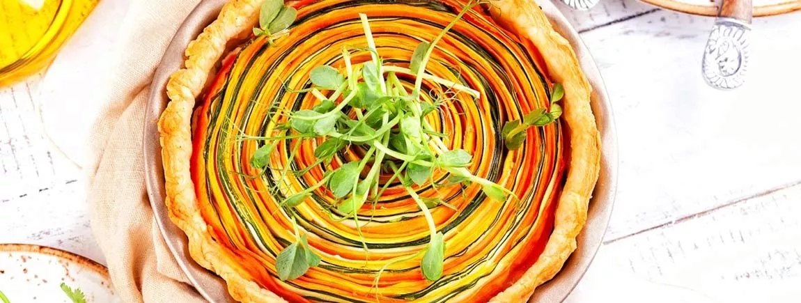 Une tarte aux courgettes et carottes