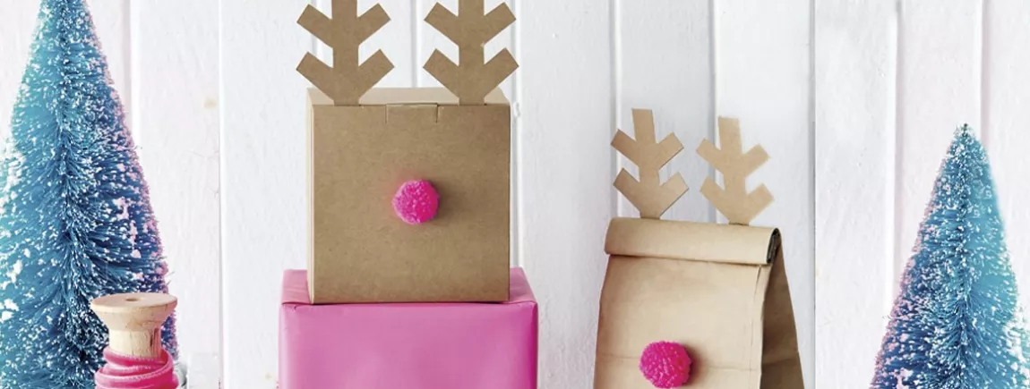 Du papier cadeau DIY en forme de cerf