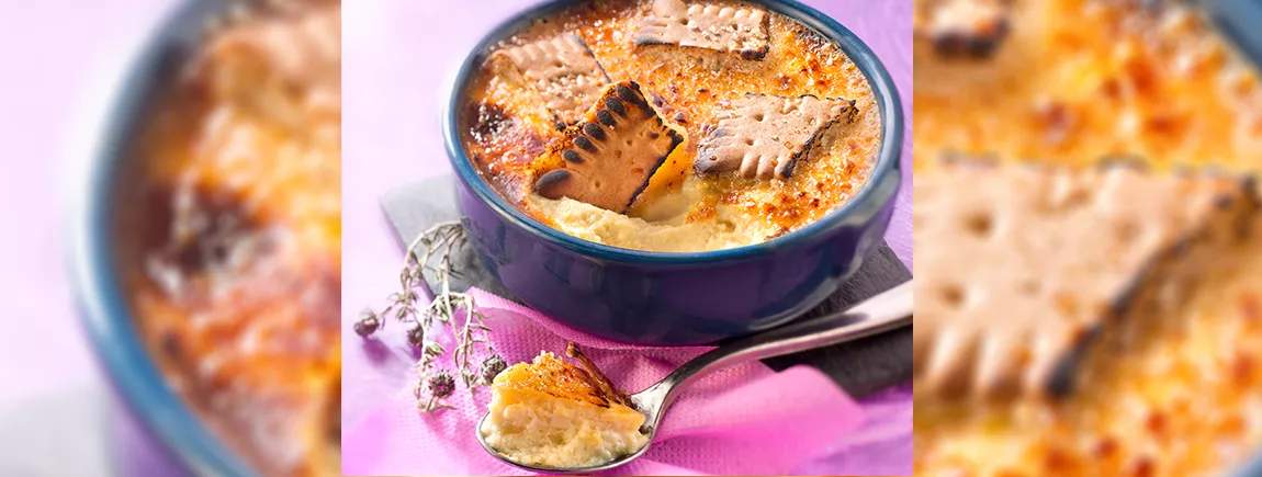 Flan au thym avec Véritable Petit Beurre® de LU