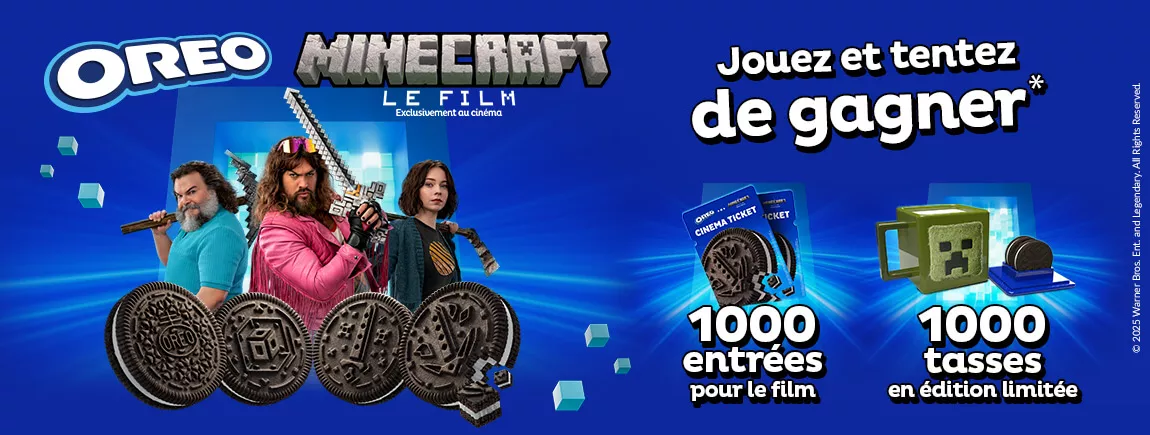 Personnage Minecraft des Oreo et les dotations