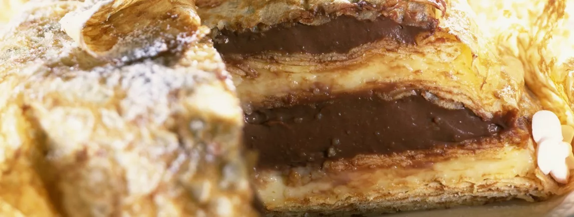 Gâteau de crêpes avec Milka