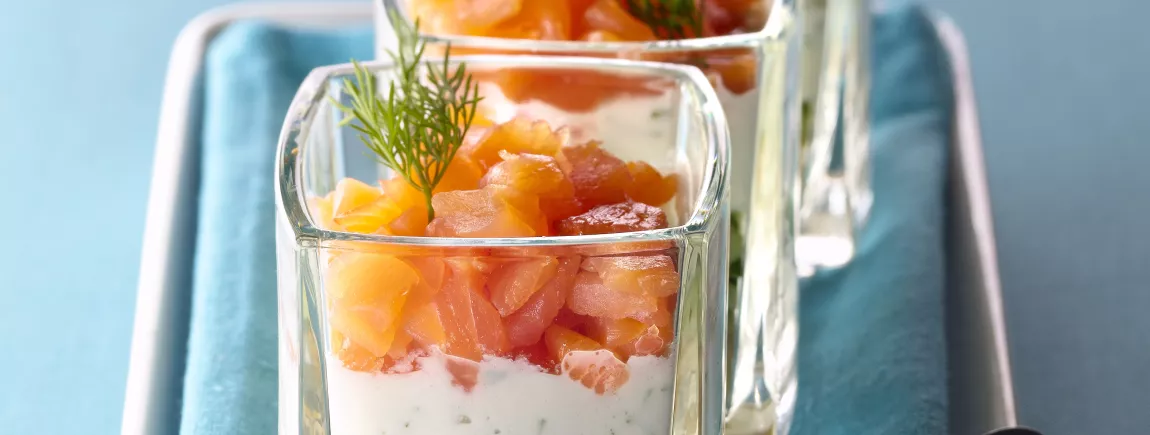 Verrine saumon au fromage frais