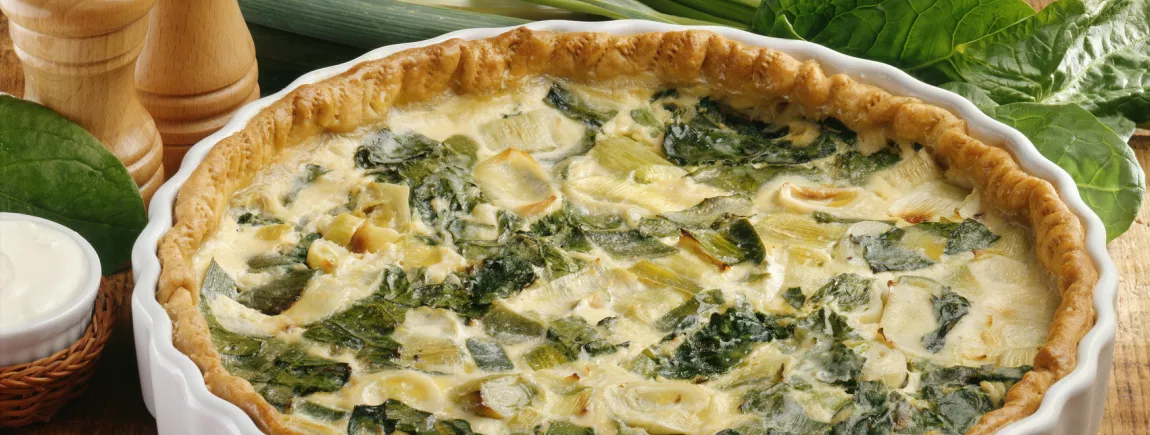 Quiche aux poireaux et à l'oseille